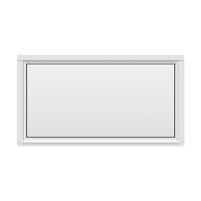 Hovedbilde H-fastkarmen 110x60 med 2-lag frostet glass m/ventil